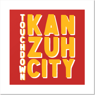 Touchdown Kan Zuh City - Red Posters and Art